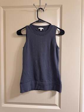Minnie Rose Sleeveless Crew Neck Knit Tank Top